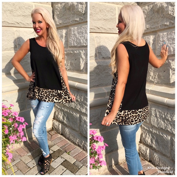 🛍LAST 1! Contrast Animal Print Tunic! - Picture 8 of 8